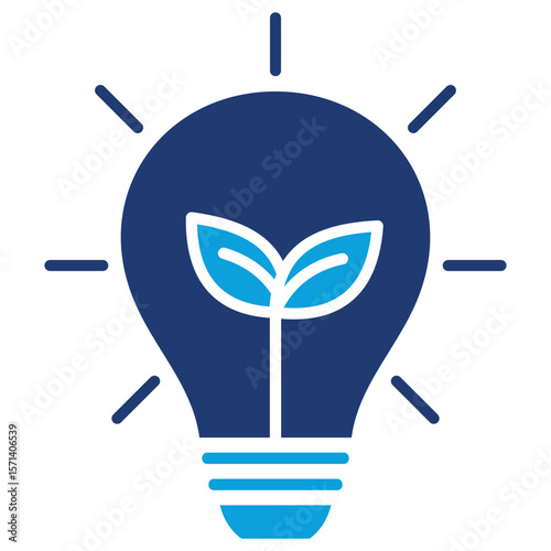 Bulb Flat Blue Icon