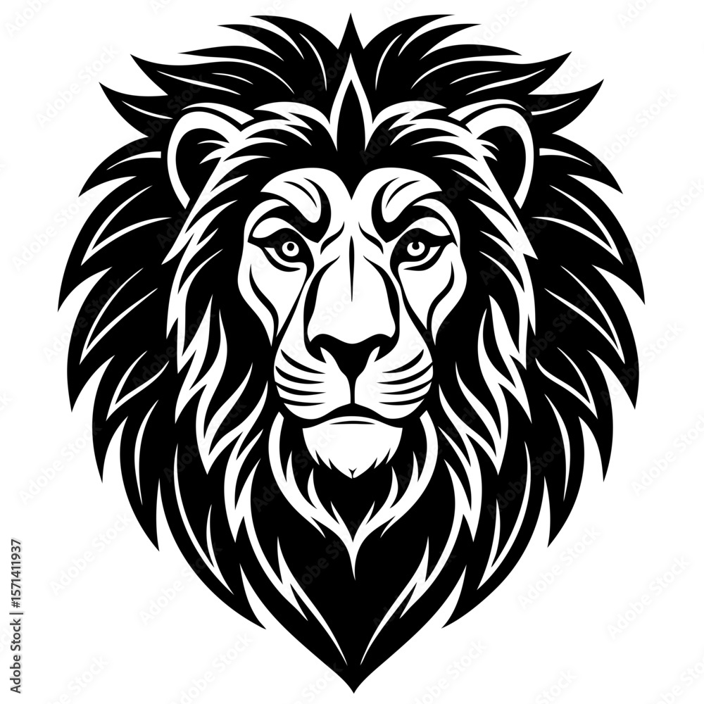 Obraz premium lion head vector