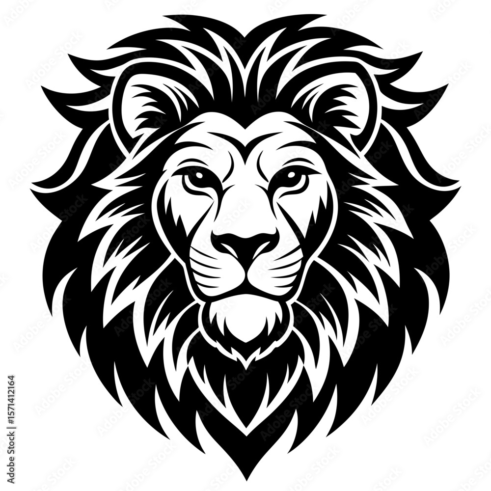 Obraz premium lion head vector