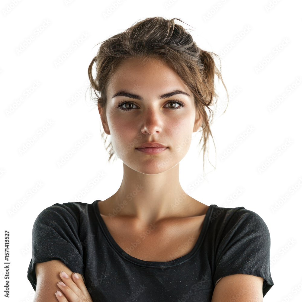 Fototapeta premium serious portrait studio isolated on transparent background