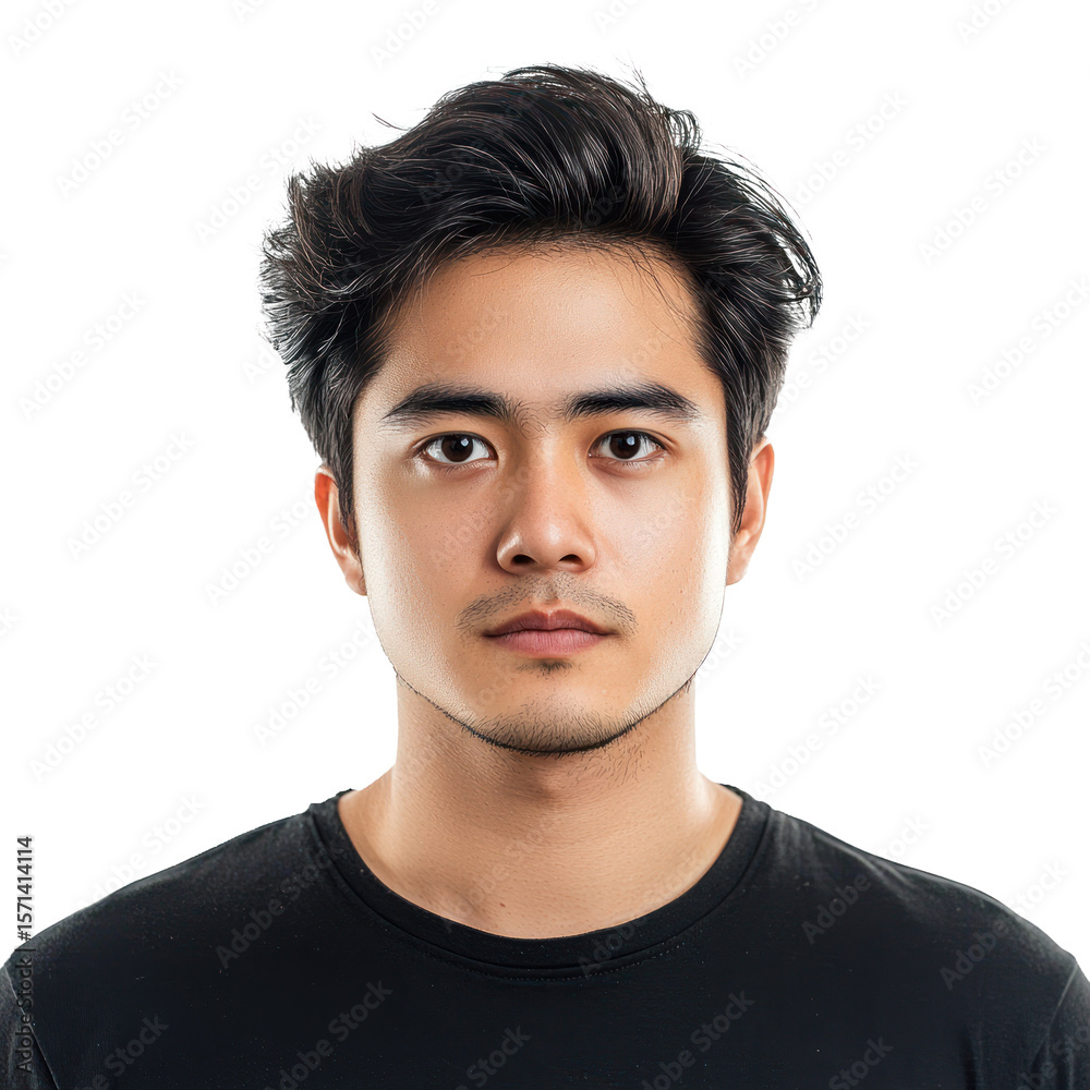 Obraz premium serious portrait transparent background
