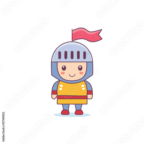 A cartoon image of a knight, a symbol of bravery and valor, ready to face any challenge