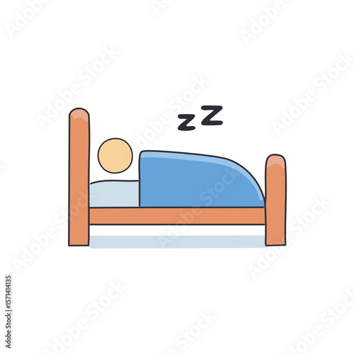 Person sleeping soundly in bed, dreaming sweet dreams.