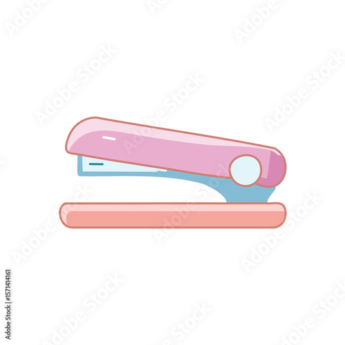 A Pink Stapler: a creative office stationery tool. A sleek design, with soft hues and a modern aesthetic