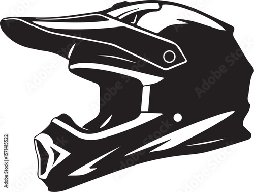 Print Motocross Helmet Silhouette