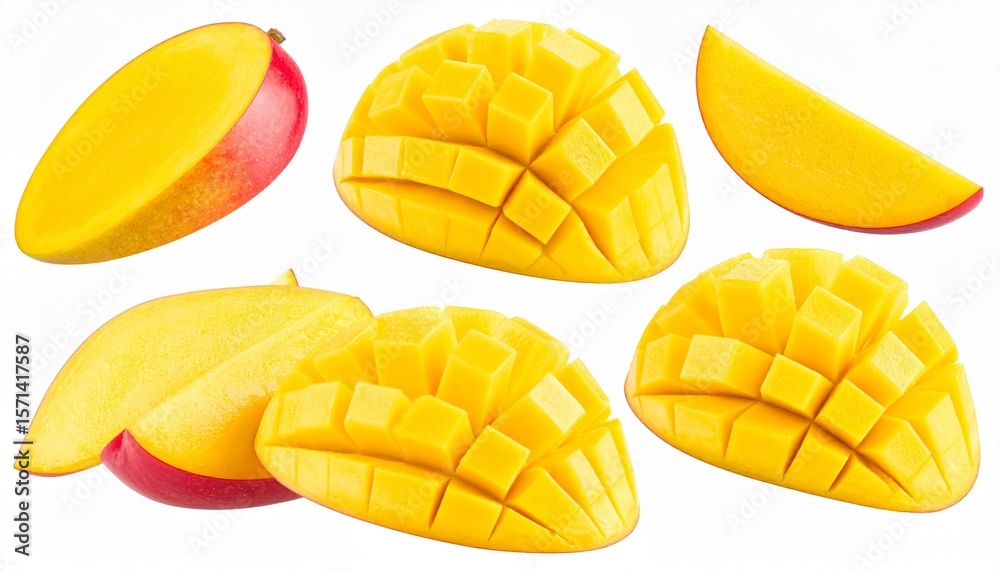 Fototapeta premium vector illustration of mango fruit on white background