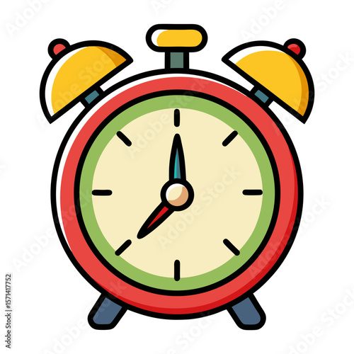 Retro Alarm Clock Vector