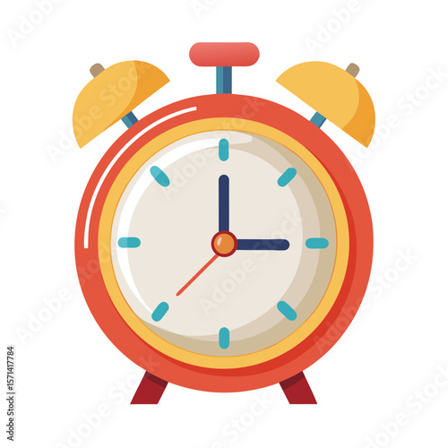 Retro Alarm Clock Vector