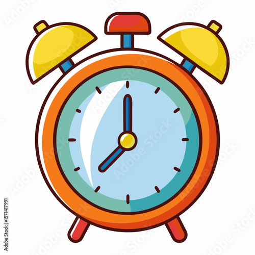 Retro Alarm Clock Vector