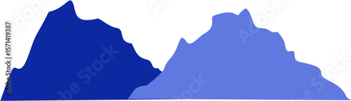 Blue Mountain Climber Silhouette Landscape