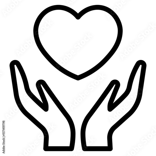 Care love, life, heartbeat, caring, passion, healthcare, like, charity  icon in vector illustration