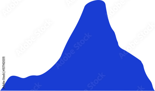 Blue Themed Silhouette for Mountain Trekking