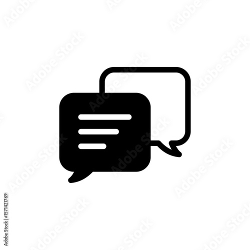 speech bubble icon, containing Text Message. Chat message symbol, Chat speech bubble, Social media message icon for app or website, gear PNG