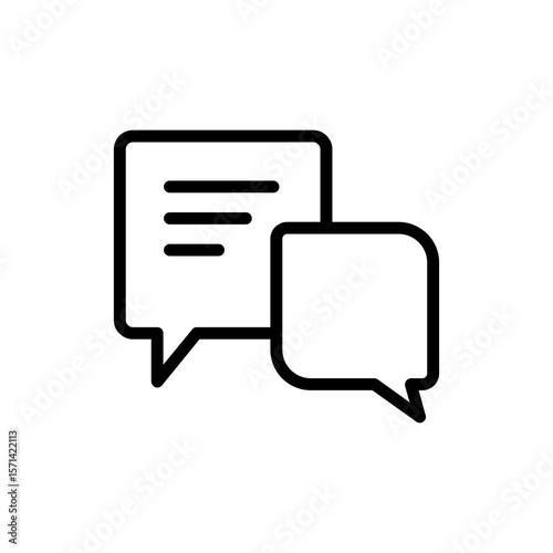 speech bubble icon, containing Text Message. Chat message symbol, Chat speech bubble, Social media message icon for app or website, gear PNG