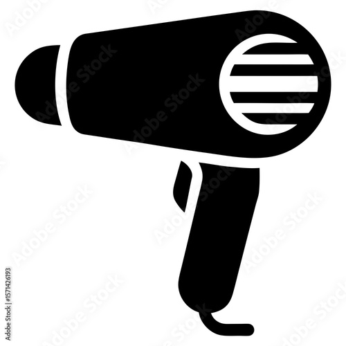Heat gun or hair dryer icon