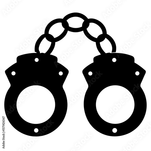 vector silhouette of law enforcement restraints