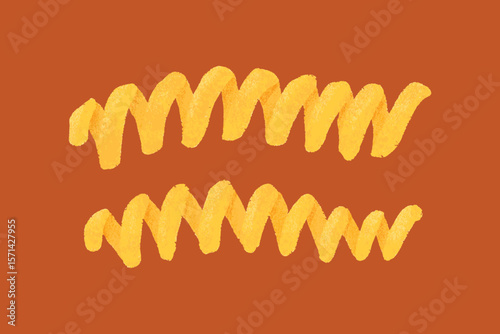 Pasta Types Illustration fusilli bucati