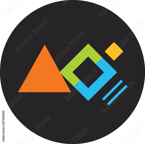 Retro media web design concept: old vinyl record, floppy disk vector illustration, and abstract infographic elements