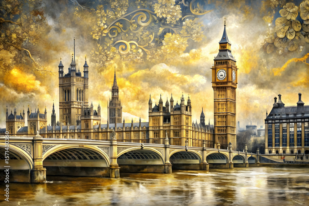 Naklejka premium houses of parliament london