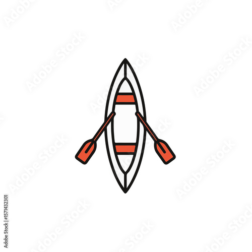 Kayaking in the water with paddle.