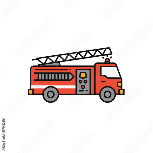 A fire engine, ready for action. 