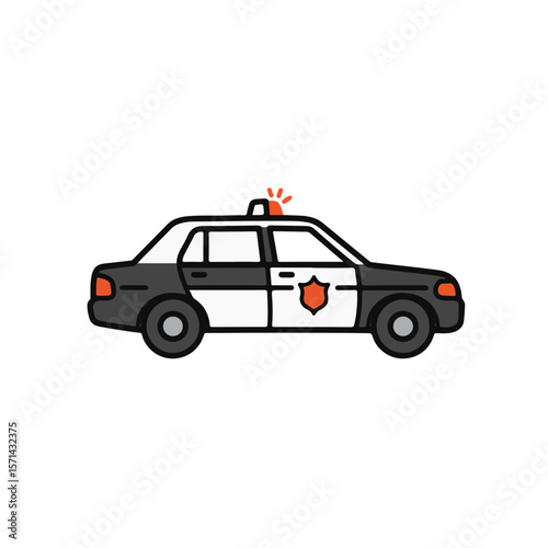 Simplified image of a police car.