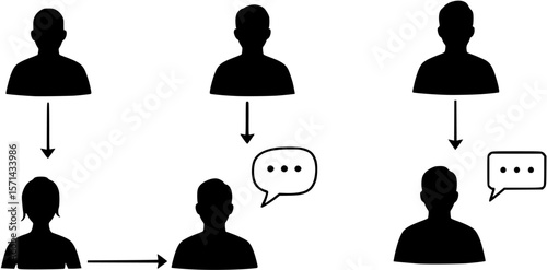 Virtual Conference Call with Participants Silhouette
