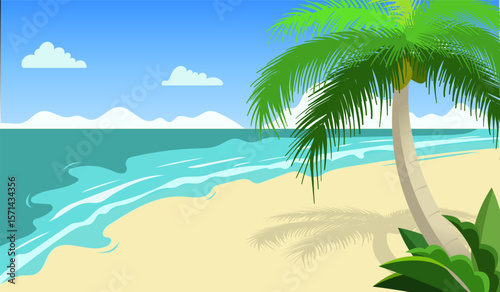 A tropical beach escape with a peaceful vibe