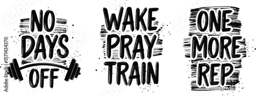 Fitness motivation gym workout inspiration no days off one more rep training