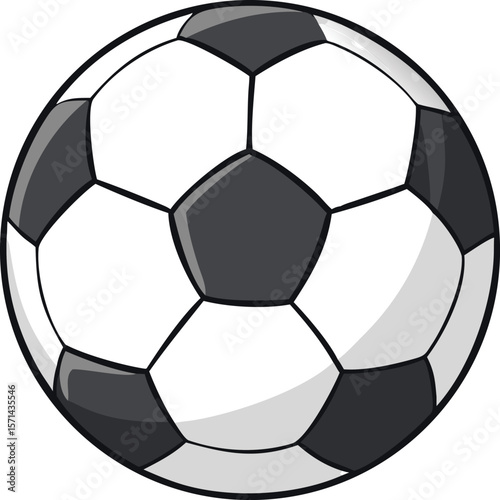 A perfectly inflated soccer ball with visible stitching, ready for sports and play.
