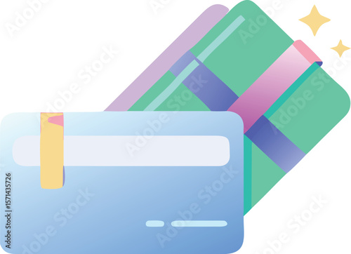 A pristine gift card with a holographic strip, perfect for versatile gifting and shopping.
