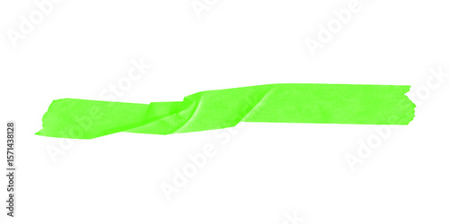 A simple image showing a bright green irregular shape against a black background in a horizontal format