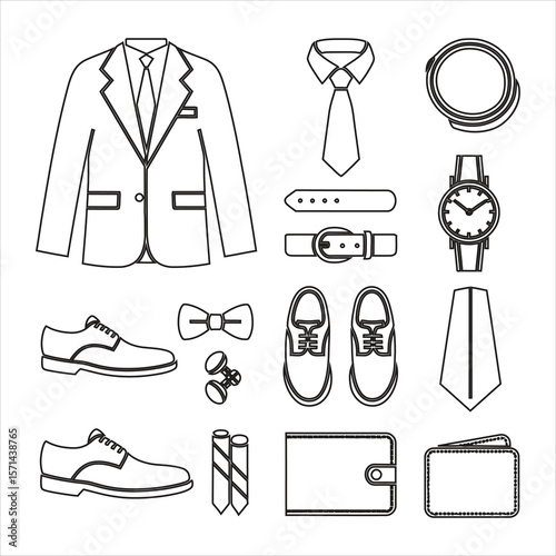 Formal Menswear Accessories And Clothing Items suit jacket bow tie