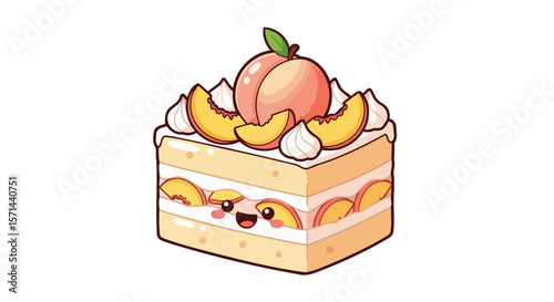 Adorable Peach Cake A Sweet and Delicious Summer Treat