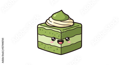 Adorable Matcha Cake A Delightful Green Dessert