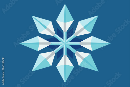 Crystal Snowflakes Made Of Prism Light Refraction