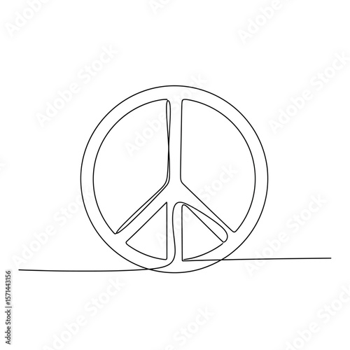A peace symbol isolated on white background