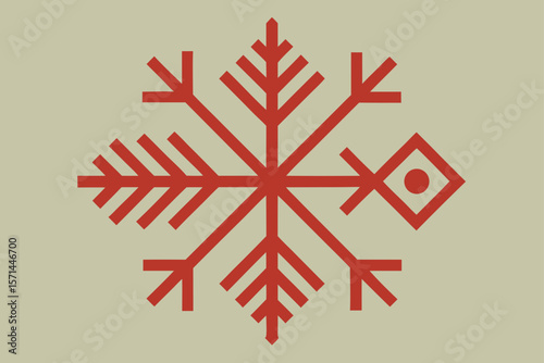 Nordic Rune Inspired Christmas Symbols On Vintage