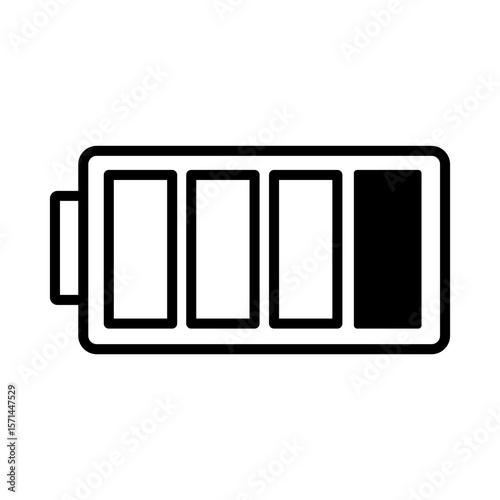 Outline icon of low battery symbolizing emotional exhaustion and burnout