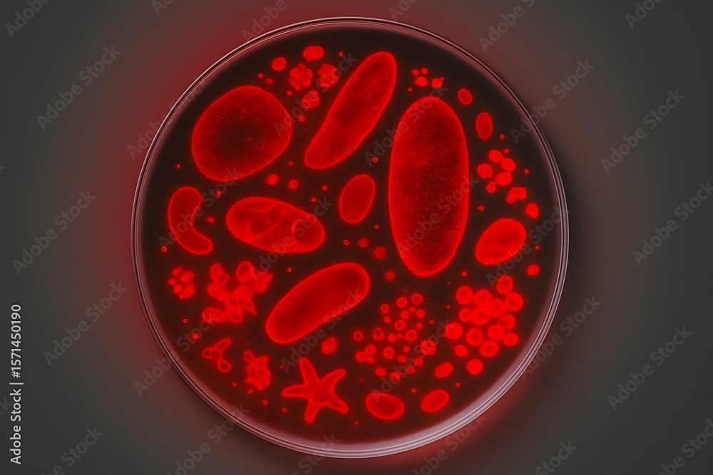 Fototapeta premium Futuristic Bioelectric Neural Cell Network – Scientific Medical Visualization