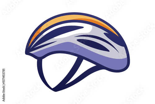 Protective helmet for cyclist on white background