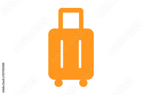 Vector Illustration of a Rolling Suitcase Icon