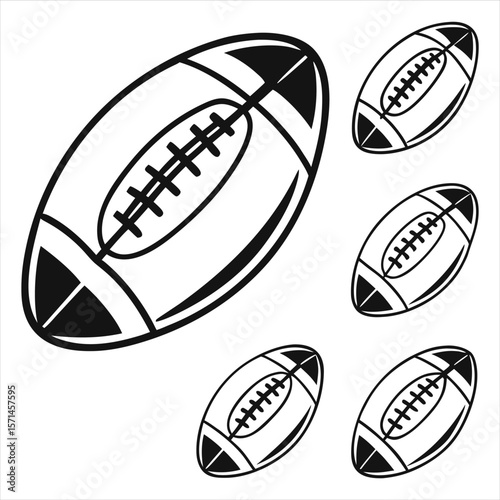 American football  Vector. rugby  Vector. Free SVG silhouette of an American football ball for members, featuring clipart-style imagery and detailed stitching. Includes a vector icon of a