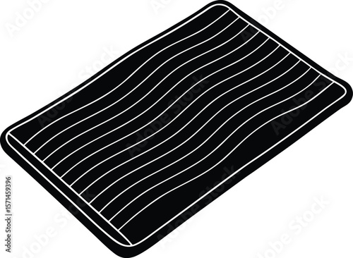 bath mat on white background.eps