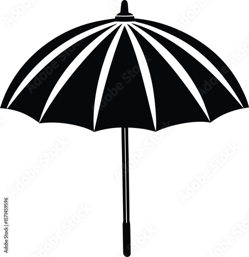 beach umbrella on white background.eps