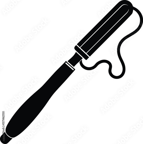 curling iron on white background.eps