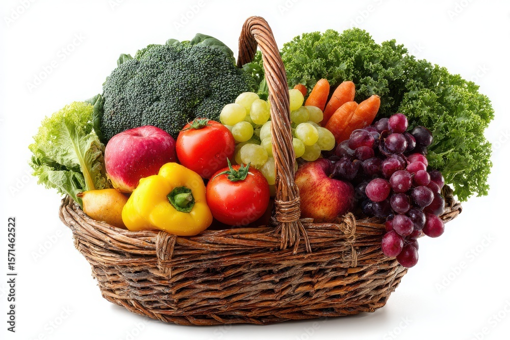 Fototapeta premium fruits and vegetables in basket