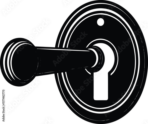 door knob on white background.eps