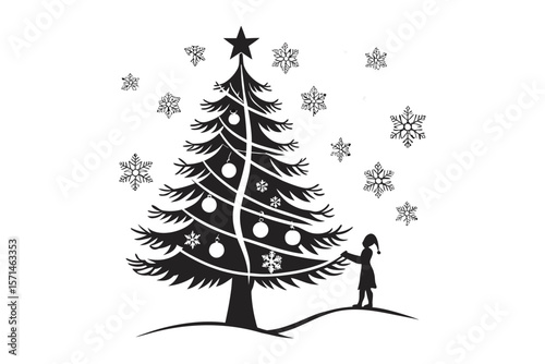 Christmas tree with a star on top