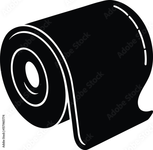 paper towel roll on white background.eps